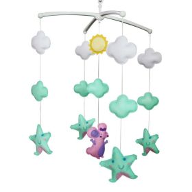 Baby Crib Mobile Mouse Green Stars Halloween Decor Hanging Toys Wind-up Musical Crib Mobile Gift