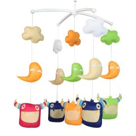 Baby Musical Crib Mobile Colorful Cartoon Monsters Ghost Halloween Decor Crib Mobile Infant Toy Gift