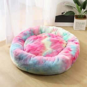 Dog Beds For Small Dogs Round Plush Cat Litter Kennel Pet Nest Mat Puppy Beds (Option: A-120cm)