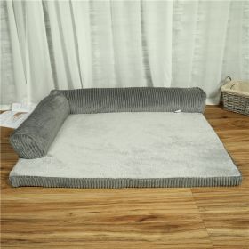 Pet Dog Bed (Option: Grey-Bilateral-S)