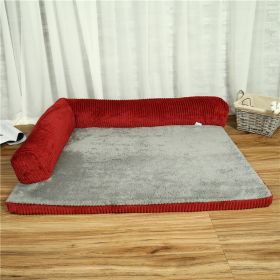 Pet Dog Bed (Option: Red-Bilateral-S)