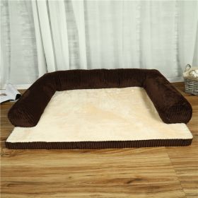 Pet Dog Bed (Option: Coffee-Bilateral-S)