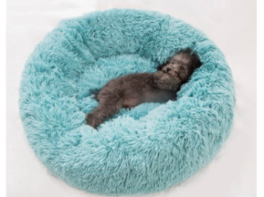 Round Long Hairy Autumn And Winter Nest Pad Cat Mattress (Option: Green-120cm)