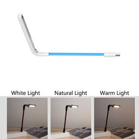 3 Colors LED Night Light Hand Sweep Smart Reading Book Lights USB Plug Foldable Portable Desk Lamp for Laptop Keyboard Lighting (Body Color: 3 Colors, Emitting Color: White)