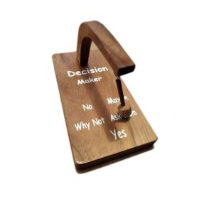 Decision Maker Magnetic Pendulum Decision Game Ornament Wooden Crafts Toy Gift Home Decorating Desktop Accessories Creative Toys (Color: B)